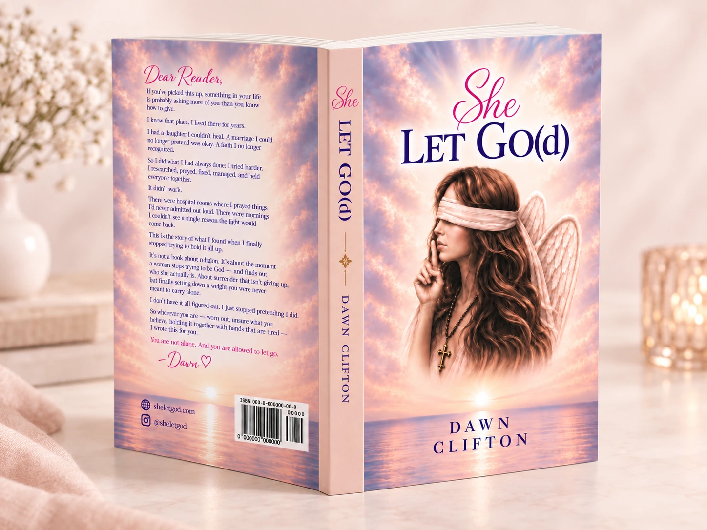 She Let Go(d) by Dawn Clifton — 3D paperback mockup